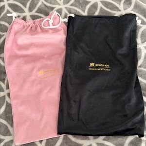 Stanley Pink and Black Drawstring Bags
